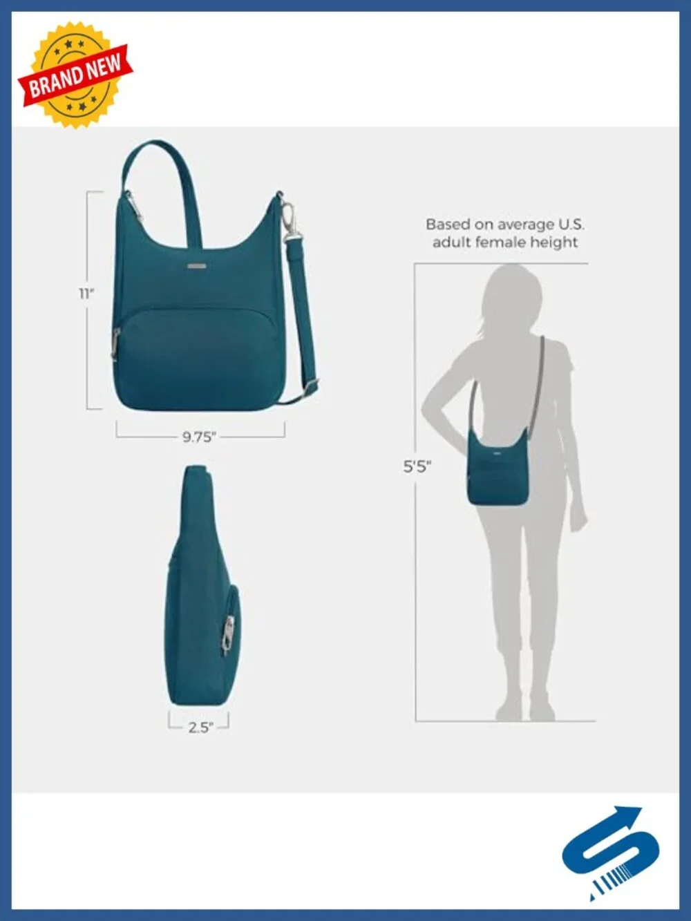 Anti-Theft Messenger Bag with RFID Blocking & Cut-Resistant Strap